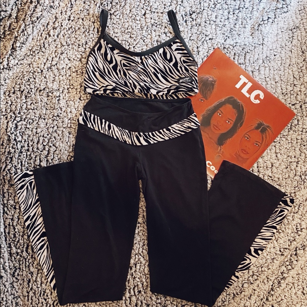 Vintage 90s / Two Piece Zebra Outfit
